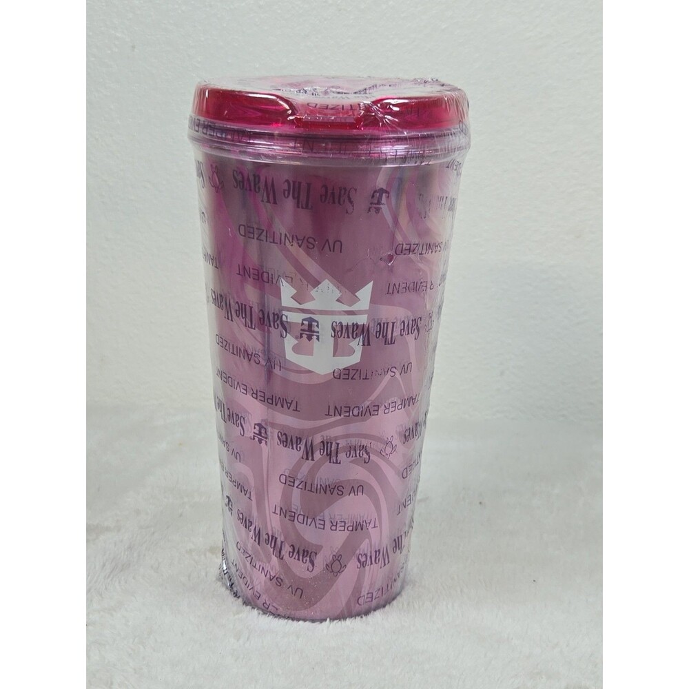 Royal Caribbean Cruise Soda Package Beverage Cup Tumbler Hot Pink - Sealed